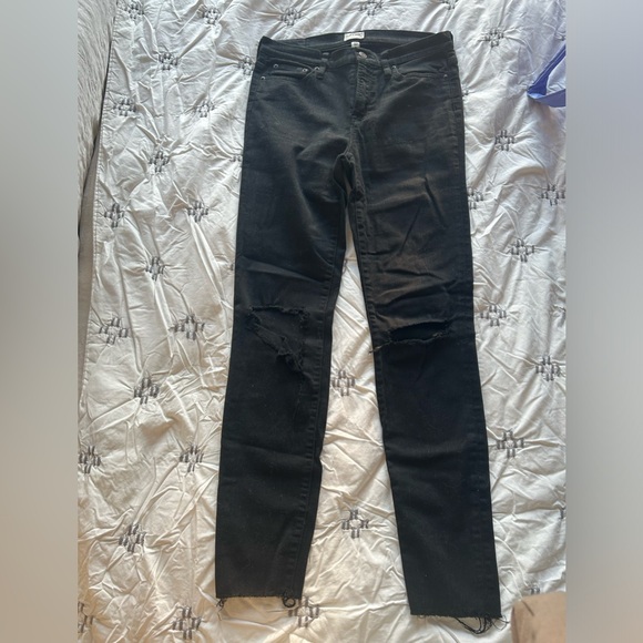 J Crew High Rise Skinny Jeans with intentional knee rips 30T - Picture 3 of 5